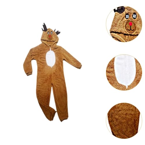Qianly Pijamas Onesie para Festas de Natal, Traje Adulto, L