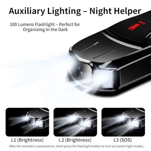 Image of Sports Camera with Gravity Anti-Shake, 2000mAh 7H Loop Recording Waterproof Action Cam for Bike Cycling, Mini Vlogging Camera with WiFi & Light, Portable Pocket Video Recorder for Hiking Commuting
