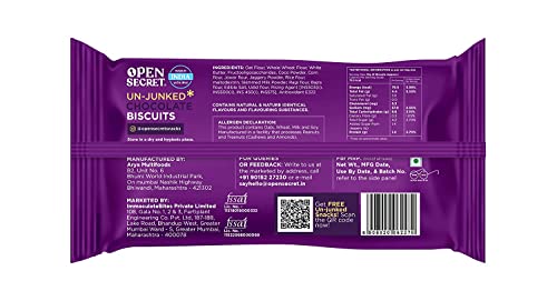 Image of Open Secret Butter and Chocolate Millet Biscuit Cookies (40G - Single Pack) | Protein & Fiber Packed | Healthy Snacks | No Added Maida No Refined Sugar No Palm Oil | Unjunked Biscuit