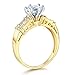 14k Yellow Gold SOLID Wedding Engagement Ring and Wedding Band 2 Piece Set - Size 8.5