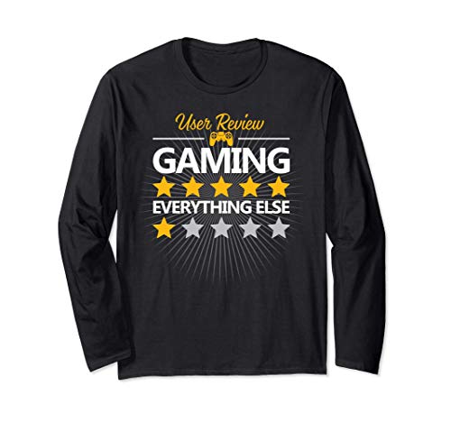 Gaming Humor Humorous Gamer Video Game Funny User Review Long Sleeve T-Shirt