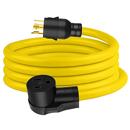 LAKCZIO 10 FT NEMA L1430P to 650R Extension Cord, 3 Prong to 4 Prong Welder Plug Adapter
