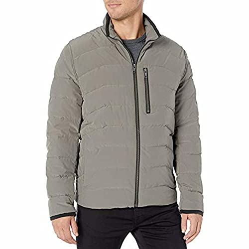 Marc New York by Andrew Marc Men's Carlisle Down Jacket, Gunmetal, Large