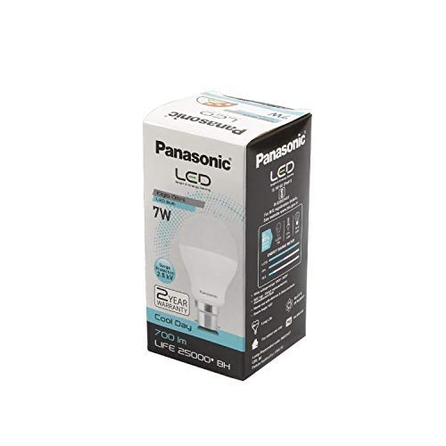 Image of Panasonic Base B22 7-Watt LED Bulb (Pack of 8, Cool Day Light)