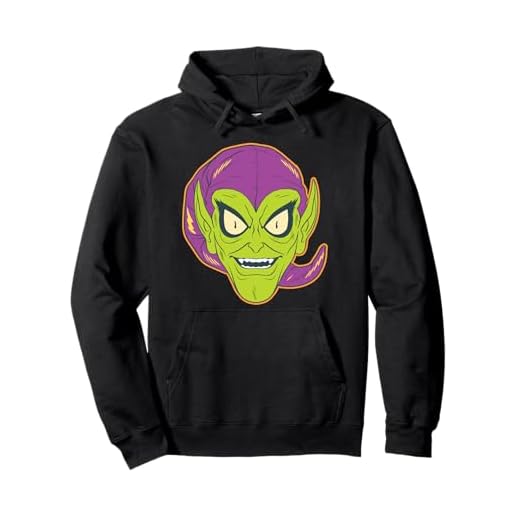 Marvel Green Goblin Halloween Retro Vintage Mask Costume Sudadera con Capucha
