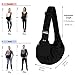 SlowTon Dog Carrier Sling - Hard Bottom Support Dog Carriers for Small Dogs with Adjustable Padded Shoudler Strap, Dog Purse for Puppy Cat Pet with Drawstring Opening Storage Zipper Pockets (Black)
