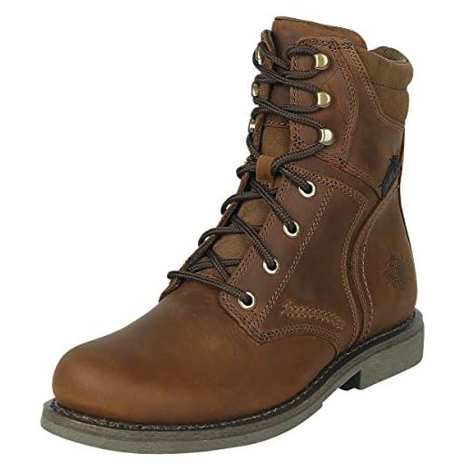 Harley Davidson Homme Darnel Cuir Marron Bottes 43 EU