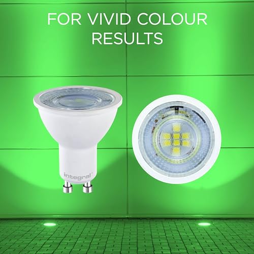 Integral LED 4, Pack GU10 Green Colour Spotlight Bulb, 5W (50W Equivalent), 40° Beam Angle, Suitable for Displays Restaurants - Image 3