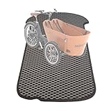 EVA Drive Premium Schutzmatte für Babboe Flow | Passgenaue Lastenrad Fußmatte | Rutschfester Bodenmatte Teppich | Lastenrad Zubehör | Pflegeleicht & Umweltfreundlich | mit Einfassung | Farbe Grau