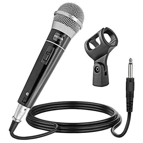 5 CORE Microphone Dynamic Vocal Handheld Mic Cardioid Unidirectional Microfono w On Off Switch + XLR Audio Cable for Singing PM 100 Cover