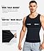 Eleady Gynecomastia Compression Shirt Men Slim Fit Undershirt Vest Black