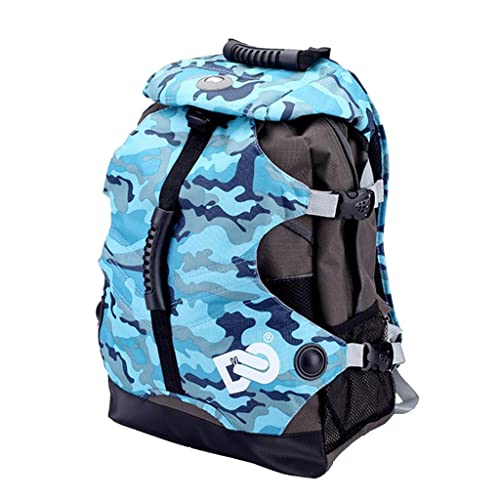Baoblaze Rodillo Patines en Línea Mochila Zapatillas de Patinaje Almacenamiento Bolsa de Transporte - Camuflaje