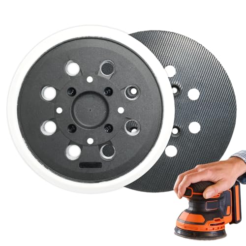 Discos Lijadora Orbital 125mm Velcro 8 Agujeros, Plato Soporte Klett para Bosch PEX 300 AE y PEX 400 AE, Base Abrasiva Recambio Madera Metal Plástico