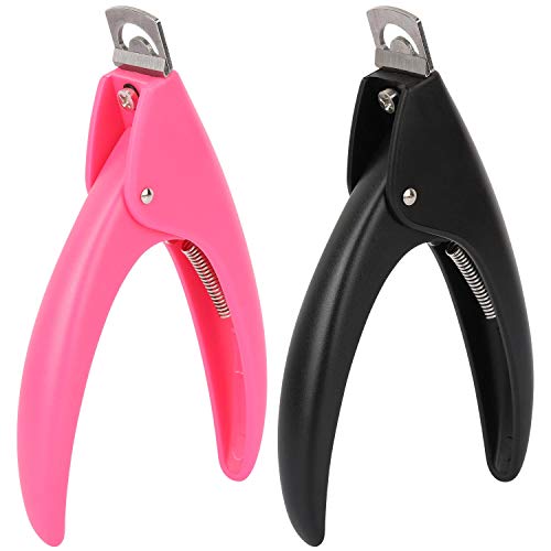 2 Pcs Acrylic Nail Clippers Professional Nail Tip Cutter Stainless Steel Fake Nail Clipper Trimmer Manicure Tool