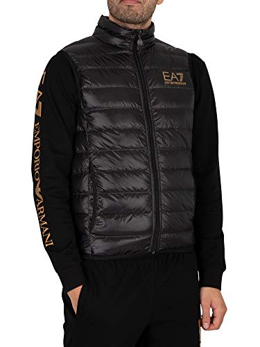 EA7 Men's Down Gilet, Black, L