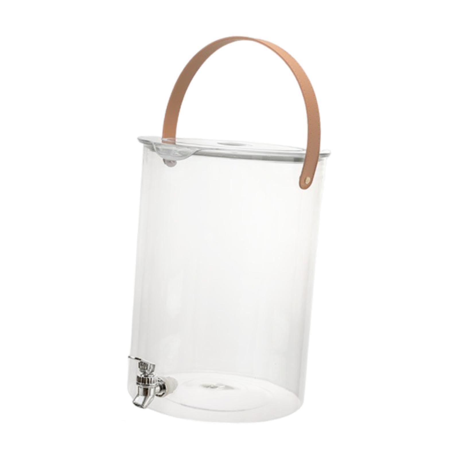 Dispenser per Bevande Brocca Grande Contenitore Caraffa con Rubinetto Plastica Trasparente Sigillo in Silicone Portatile Adatto a, 10 Litri