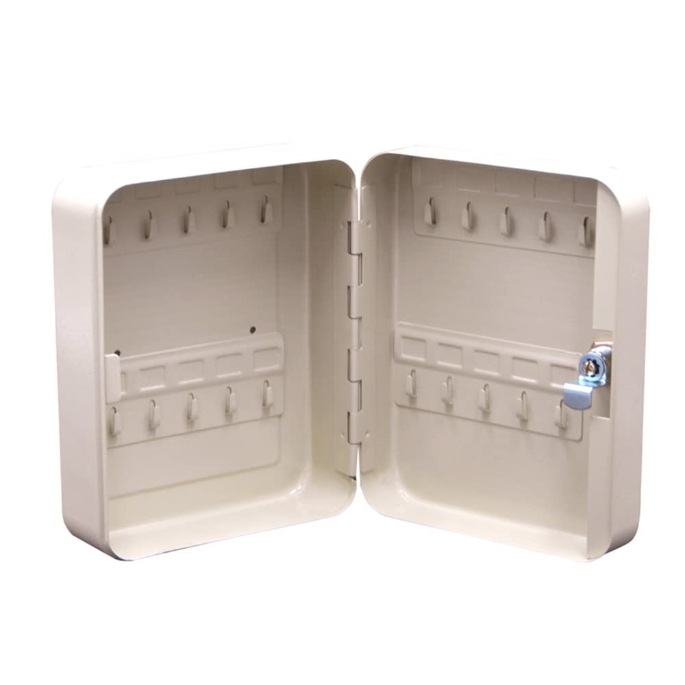 MICEL - 13379 - Armario para almacenaje de llaves, Para colgar en la Pared, Capacidad de 20 llaves, Color gris y beige, 160 x 200 x 75 mm