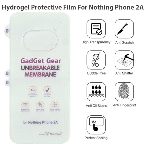 Image of DD SON Matte Finish Full Body Cover Back Protector Compatible with Nothing Phone 2A, 2A Plus | Unbreakable Membrane Scratch Guard Full Fit Protective, Case Friendly, (Back & Side) (Pack of 1) (E-S36)
