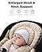 TinlyFinly Infant Car Seat Insert with Extra Cushion for Preemie to Toddler, Reversible Newborn Carseat Insert for Baby Head Body Support, Fits for Stroller, Baby Swing, Bouncer - Dots, Beige