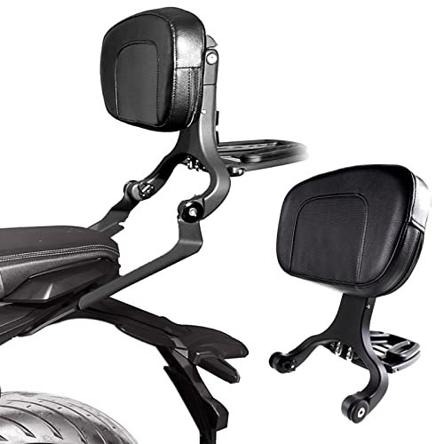 Support fixe noir pour moto Honda CB650R 2019-2020 avec dossier passager et porte-bagages