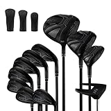KVV Men’s Right Handed Premium Golf Set, 45" Titanium Driver, Fits 5'7"–6'2", Bag Not Included