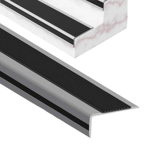Protector de borde de escalera antideslizante y autoadhesivo de vinilo para escalones seguros