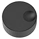 Drehknopf 6mm, Potentiometer Knob, Lautstärkeregler Drehknopf 32x13mm Schwarz mattierter massiver Aluminiumknopf für 6mm Potentiometer