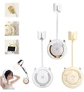 Hair Dryer Holder, Adjustable No-Drill Wall Mount Hair Dryer Holder Hands Free Blow Dryer Holder ...