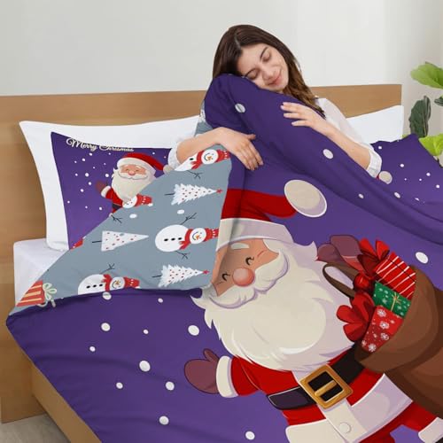 Idée cadeau de Noël originale avec cette parure de lit festive 200x200cm