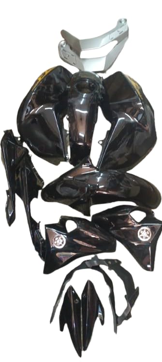 Image of Motorcycle Full Body Kit for FZ V2 Black Gold Finish | Complete Fairing Panel Set | Heavy Duty ABS Plastic Panels | OEM Fit Replacement Kit | Durable Exterior Parts | Stylish Bike Modification Upgrade