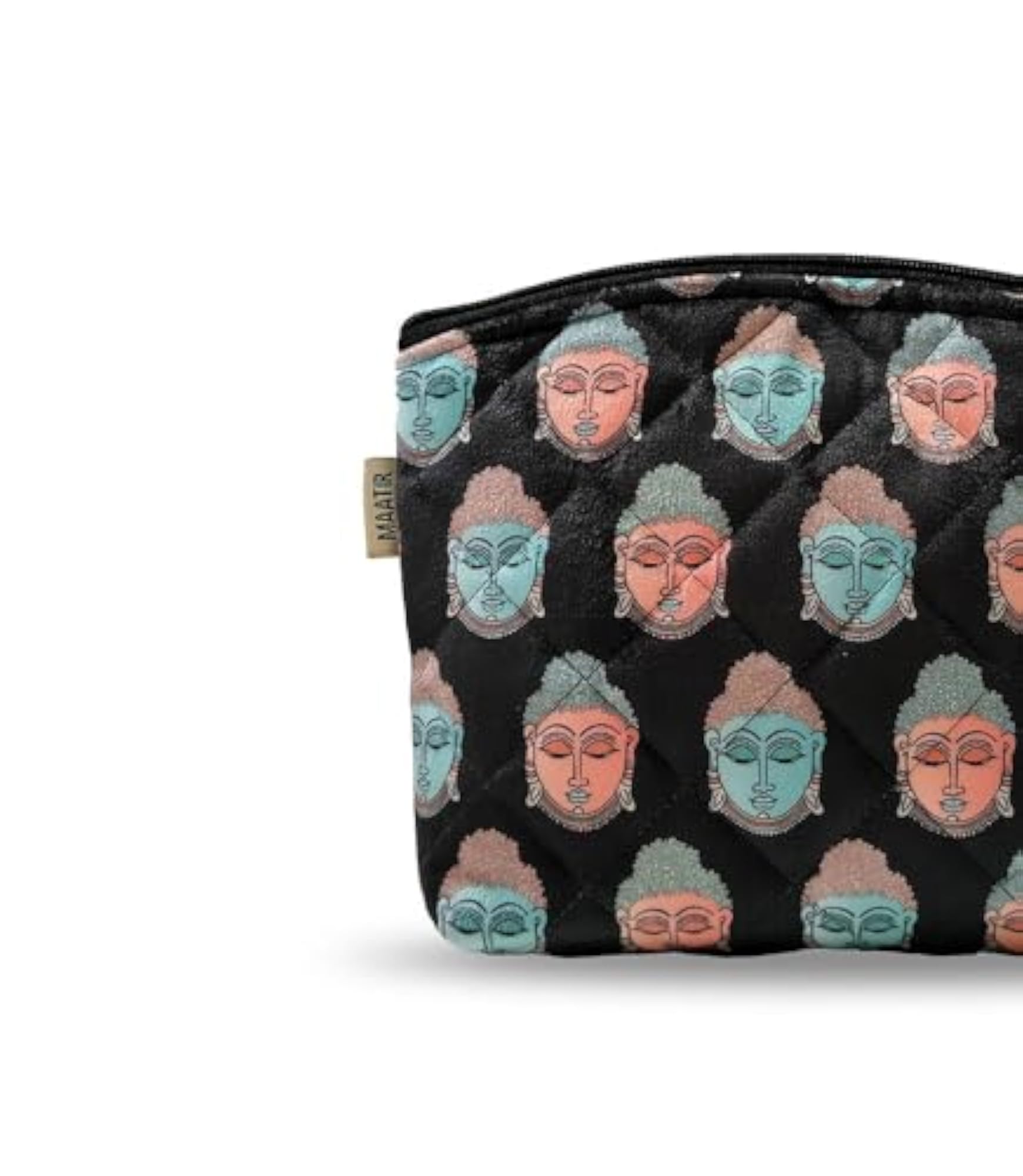 Medium Velvet Nirvana Kalamkari Multipurpose Velvet Zipper Pouch Bag