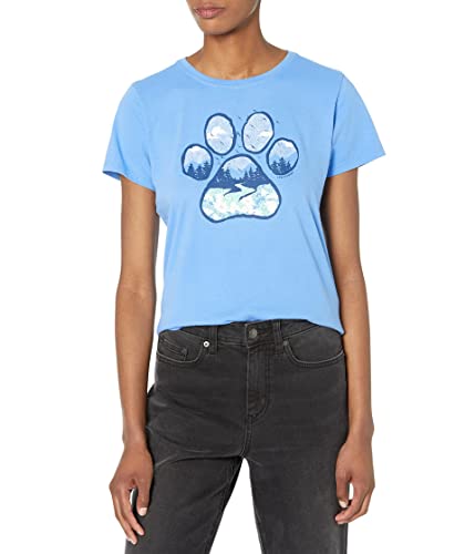 T-shirt Paw Landscape Crusher bleu haut femme coton imprimé nature