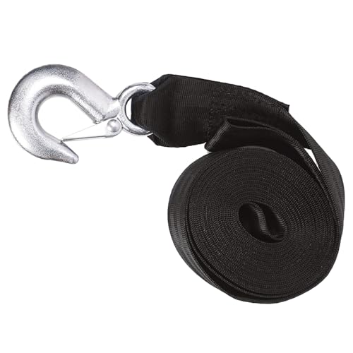 Tanstic 2 Inch x 20 Feet Boat Trailer Winch Strap with Hook, Boat Winch Strap Replacement, Heavy Duty Trailer Winch Strap with Safety Hook 4400 lbs for Towing Vehicles Boats