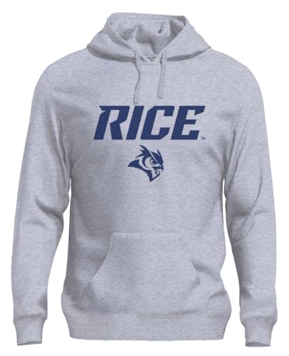 Venley NCAA Officially Licensed Apparel Gameday Rice University Owls RPI Engineers Logo Unisex SMLRIC001 Hoodie Rice02H Gray Small