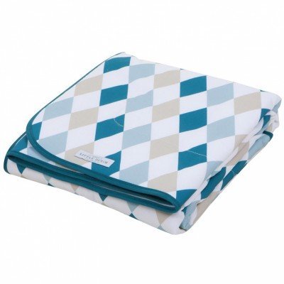 Little Dutch Decke Kinderdecke Mint-beige Motiv: Rauten