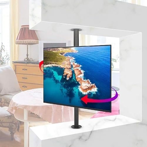 LCD TV Floor Stand - 360 Degree Rotating Stand Partition Wall Rotating Rack, Adjustable Tilt Swivel TV Ceiling Mount, Fits 32-55inch Screen(66-82cm)