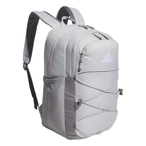 adidas Amplifier Backpack for Laptop, School and Gym, 28L, Grey Three/Grey Two/White/Bungie, OSFA
