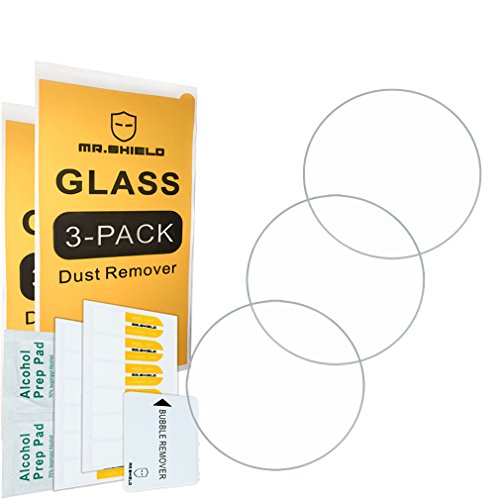 [3-Pack]- Mr.Shield for Garmin Fenix 3 HR Smart Watch [Tempered Glass] Screen Protector [0.3mm Ultra Thin 9H Hardness 2.5D Round Edge] with Lifetime Replacement