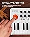 HXW 25 Key USB MIDI Keyboard Controller With Bluetooth, Professional Mini Midi Keyboard with OLED Screen, Beat Maker Machine for Music Production, Software Included, EMK-25 White