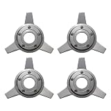 British Wire Wheel 3 Bar Zenith Cut Locking Style Spinner Caps (Set of 4) | Triple Chrome Plated 3 Ear Straight Knock Off Spinner Caps w/Wheel Chip Recess | Designed for Lowrider Cars w/Wire Wheels