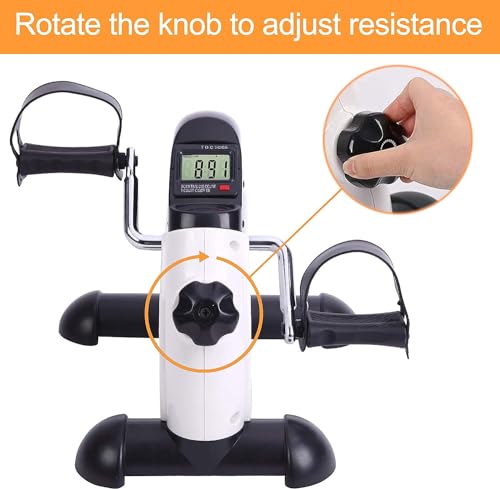 Pedal Exerciser Mini Exercise Bike for Leg and Arm Cycling Recovery Exercise Low Resistance Portable Bike - Image 4