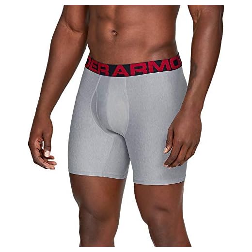 Under Armour Herr tech boxerock kalsonger, mod grå ljushuvud, 4XL