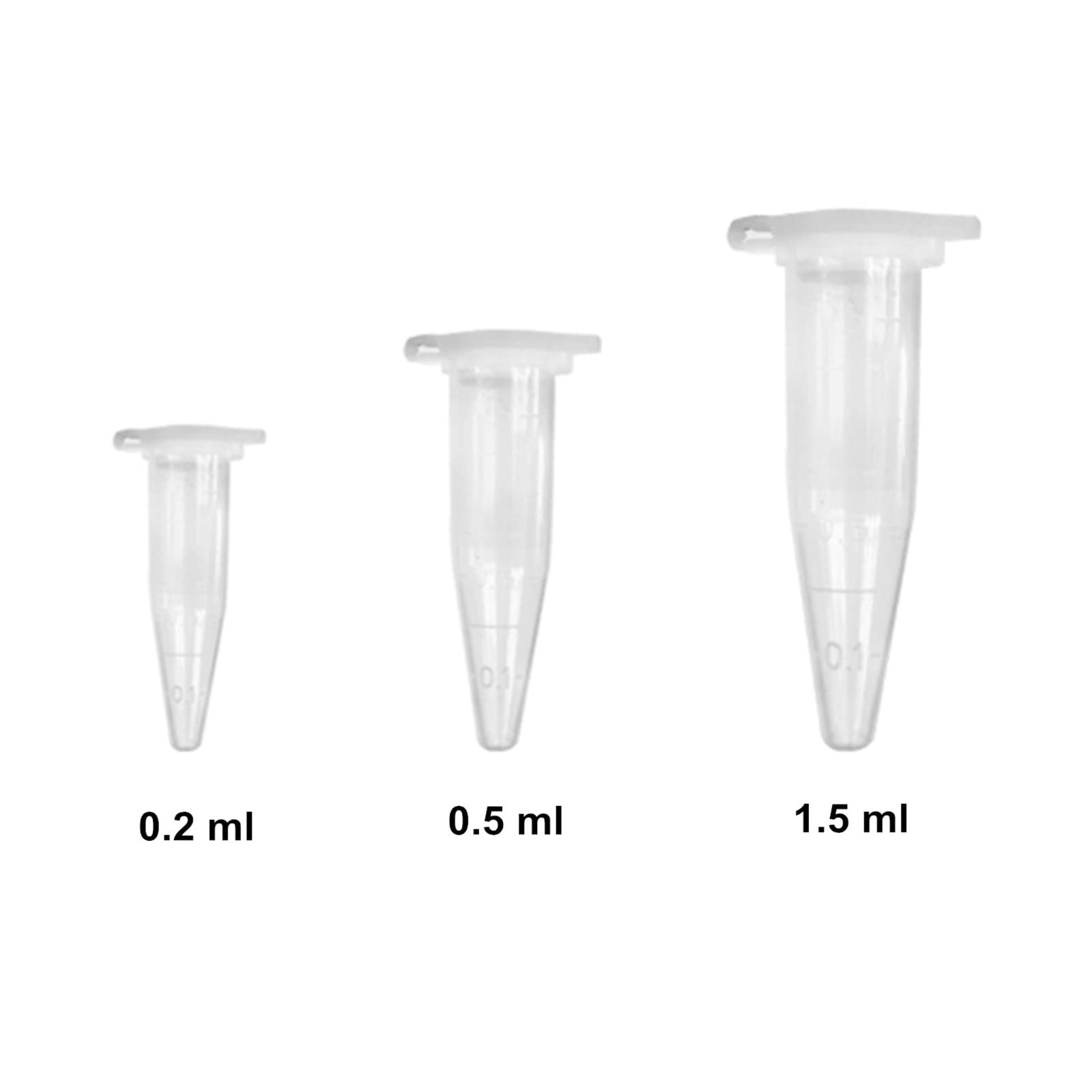 30 piezas de tubos de centrífuga punta inferior transparente plástico tubo de ensayo frascos 0.2 ml 0.5 ml 1.5 ml