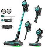 Zefiro Cordless Vacuum Cleaner,45Mins Runtime Vacuum Cleaners for Home, Anti-Tangle and 1.5L Dust Cup, Lightweight Vacuum for Hardwood Floor Carpet Pet Hair