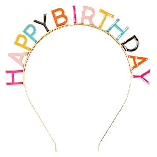 Birthday Headband, Rainbow Happy Birthday Girl Headband, Birthdays Metal Headbands, Birth Crown, Birthdays Accessories Girl Headbands, Essential Props for Taking Photos