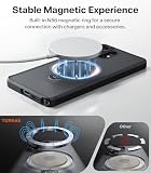 TORRAS Ostand Q3 Spin for Samsung S26 Ultra Case - [360° Rotatable Ring Stand], Compatible with MagSafe, Shockproof Grip Cover for Samsung Galaxy S26 Ultra Case - Black - 5