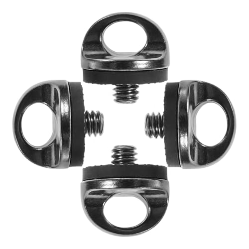 MUCKLILY Set 4 Pezzi Viti per Fotocamera 1/4 Anello a d Antiscivolo in Colore Grigio Scuro Accessori per Staffa di Montaggio Meccanismo a Manopola per Attacco Rapido e Trasporto Portatile