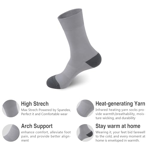 Men's Ultra-Light Thermal Socks - Thin Warm Heat Socks with Self Heat Yarn, Great Gift3