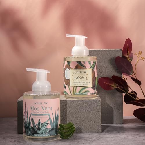 Image of ROMIIE ZOI Foaming Hand Soap, Aloe Vera, 500ml / 16.8fl.oz | With Gift Box, Gentle cleansing, nourishes skin without drying