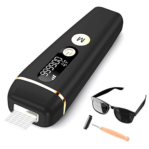 Ipl Hair Removal System,Laser Permanent Painless Hair Remover Device for Women and Men, Home Upgrade 999000 Flash Applicable Face, Legs,Arms,Bikini,chest,armpitsï¼ˆBlackï¼‰-Wonderful Life